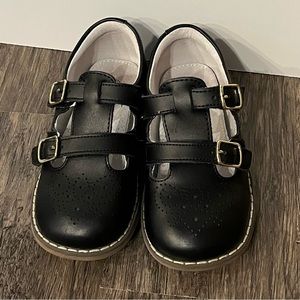 L’amour Beatrix Black English Double T-Strap Mary Jane